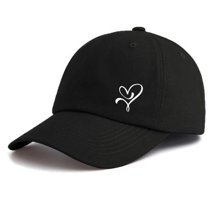 HEART Print Baseball Cap For Adults
