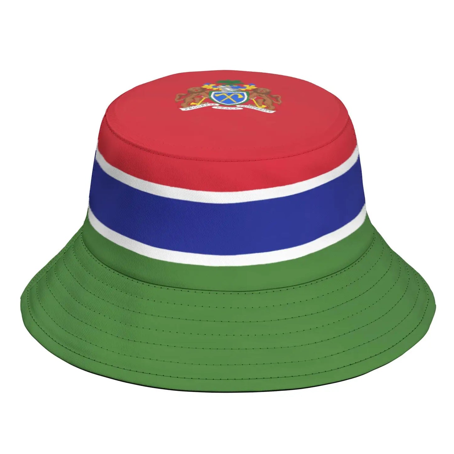Gambia Fisherman Hats Free Custom Name Number Arab Team Logo Bucket Cap