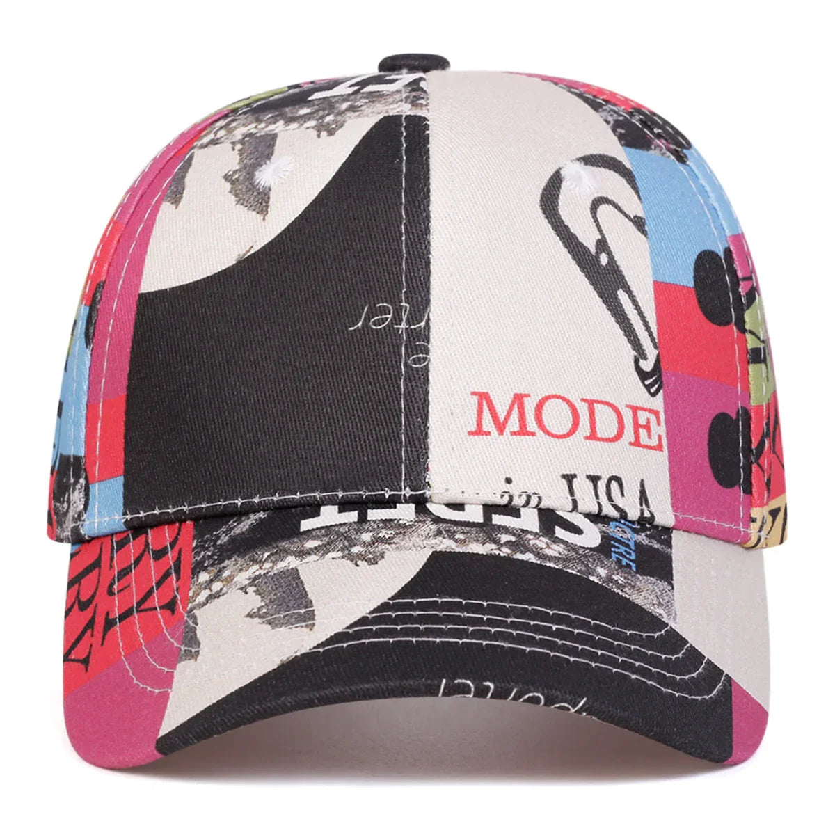 Unisex Cute Letter Graffiti Print Baseball Caps