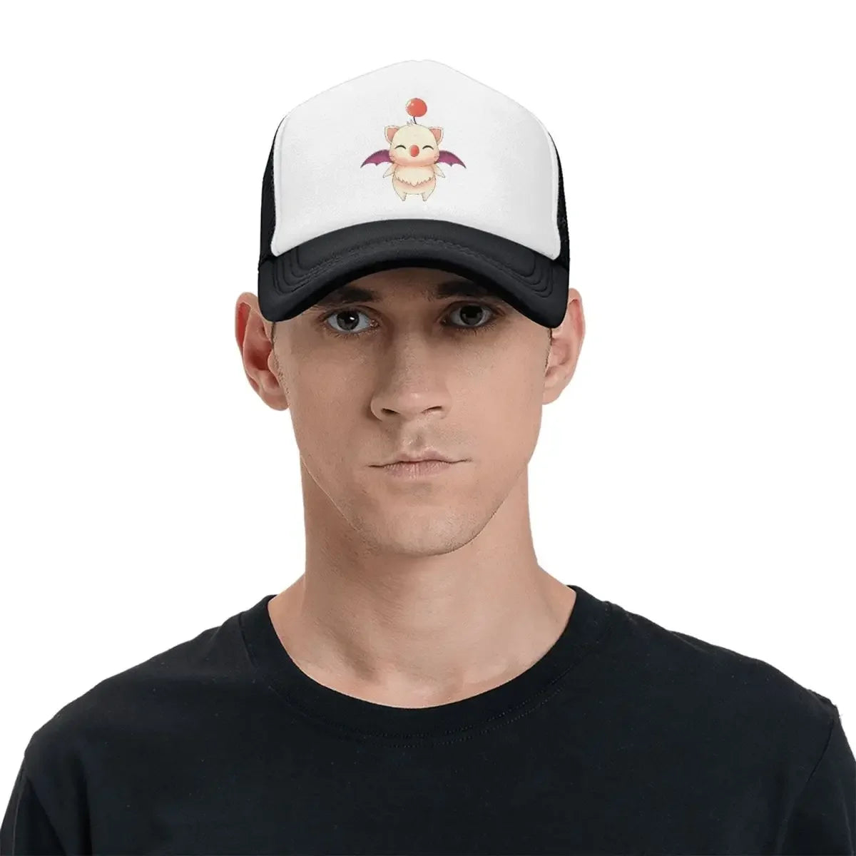Custom Final Fantasy Moogle Trucker Hat Baseball Cap