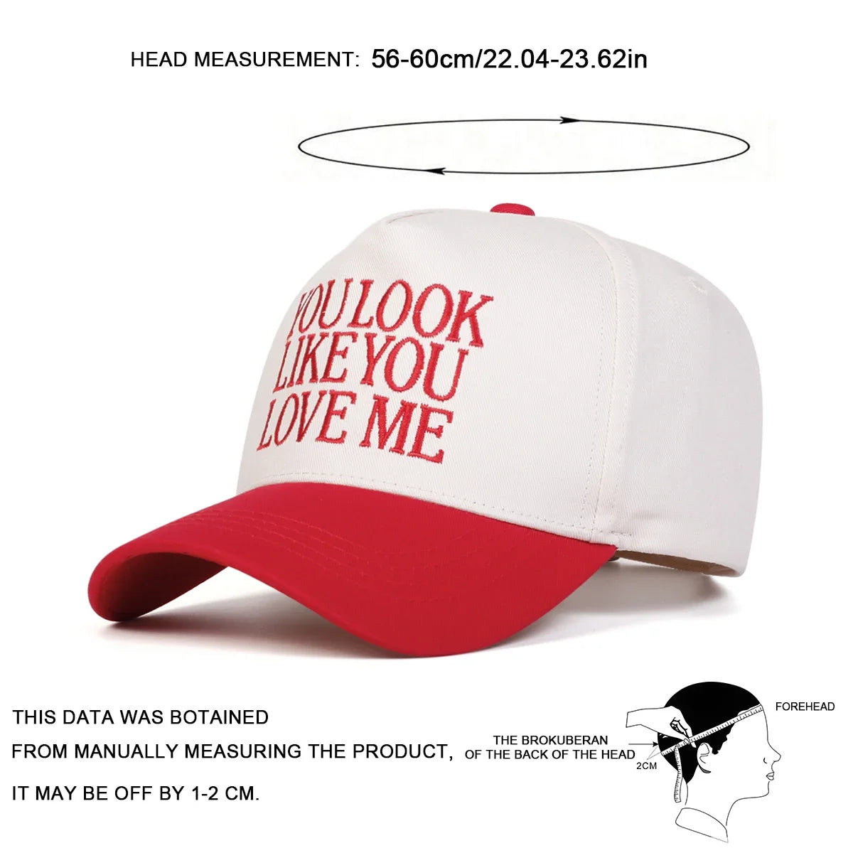 YOULOOK LIKE YOU Letter Embroidery Baseball Caps