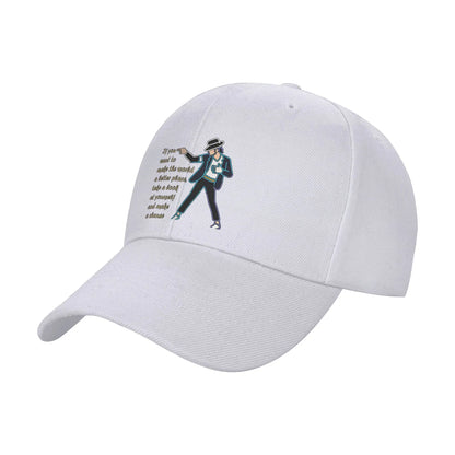 Summer Michael Jackson Line Art Inspirational Quote Baseball Cap