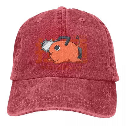 Pure Color Cowboy Hats Pochita Ramen Women Baseball Caps Chainsaw Man Anime Peaked
