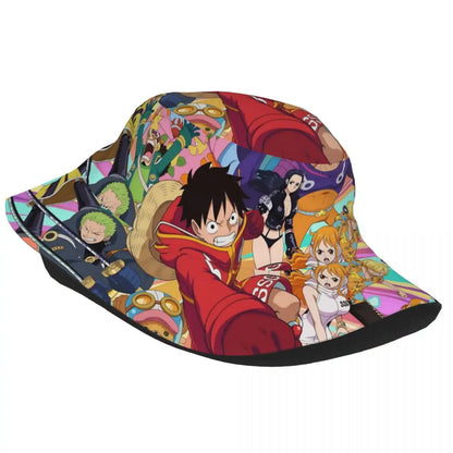 One Piece Bucket Hat Beach Hatwear Accessories Luffy Manga