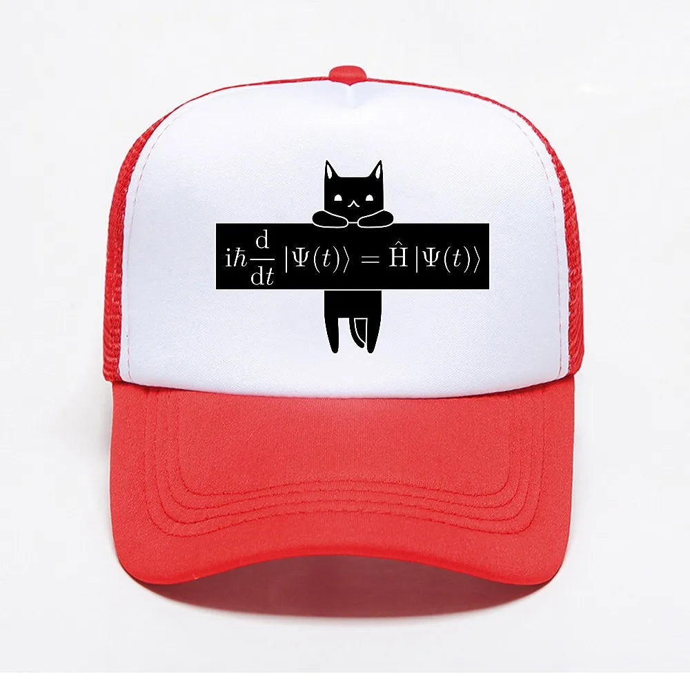 Quantum Mechanics Cat Baseball Cap