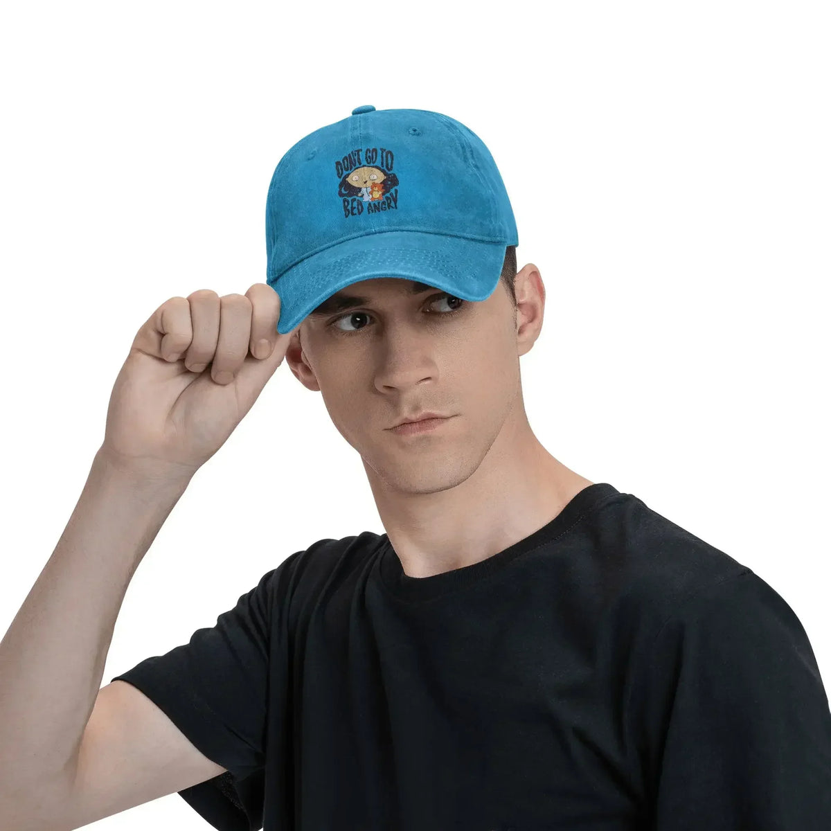 aFamilies Cartoon Don't Go To Bed Angry Bedtime Stewie Baseball Cap