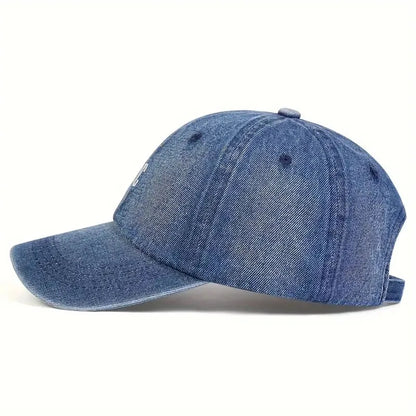 Soft Washed Distressed Embroidered Heart Baseball Cap