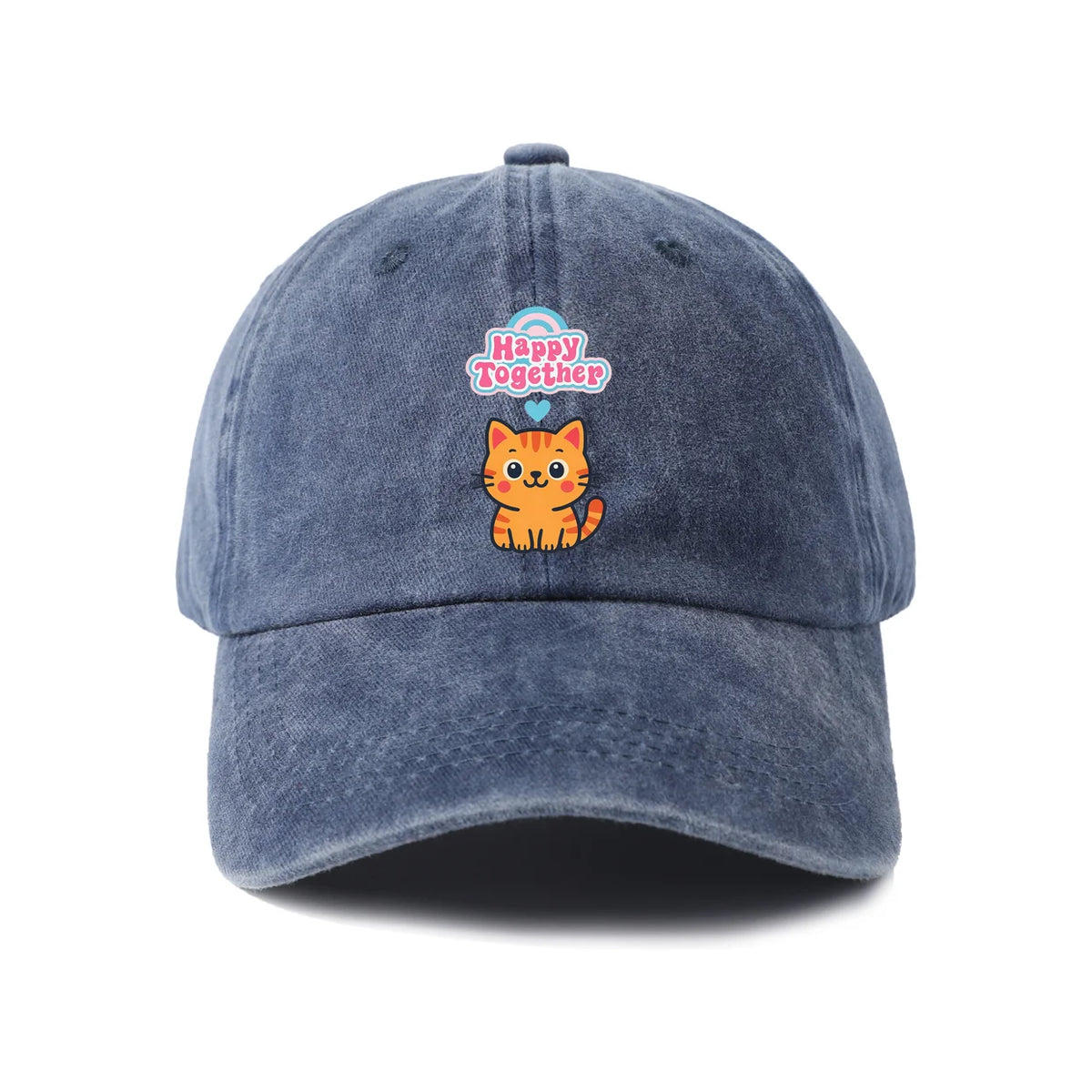 Happy Together Orange Cat Baseball Cap