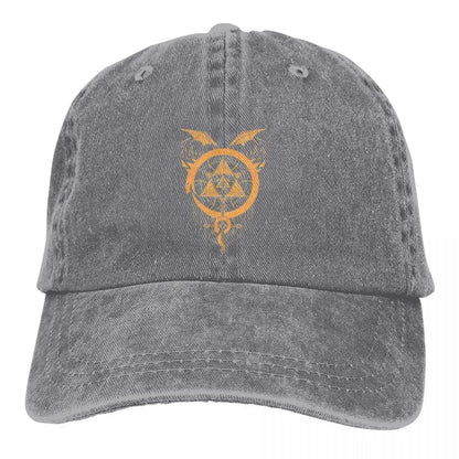 Fullmetal Alchemist Anime Multicolor Hat Peaked Men Women's Gilded Snakes Of Alchemy Baseball Caps