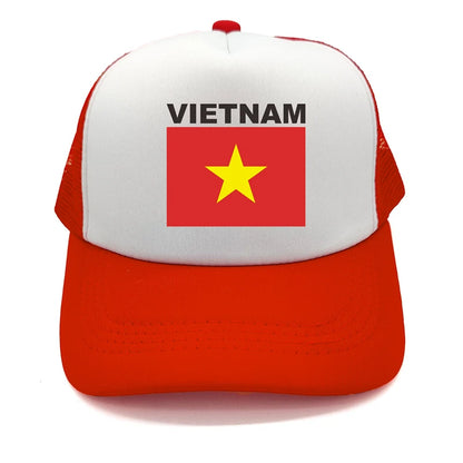 Vietnam Trucker Cap Summer Men Cool Country Flag Hat Baseball Cap