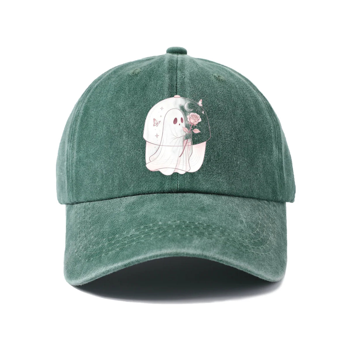 Cute Moon Ghost Graphic Baseball Cap