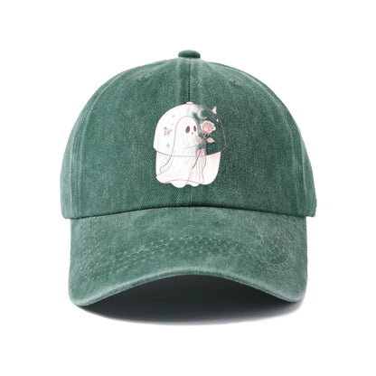 Cute Moon Ghost Graphic Baseball Cap