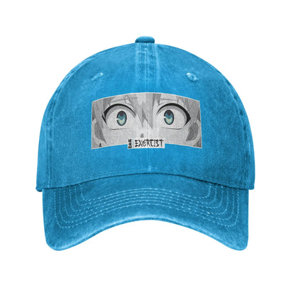 Exorcist Anime Eyes Monochrome Japanese Cozy Manga Fashion Baseball Cap