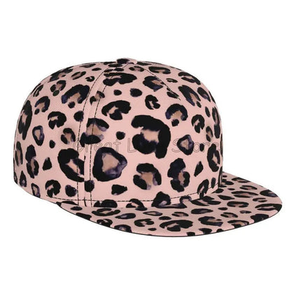 Leopard Print Snapback Cap Men Women