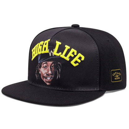 New Head Alphabet Cool Man Embroidered Snapback HipHop
