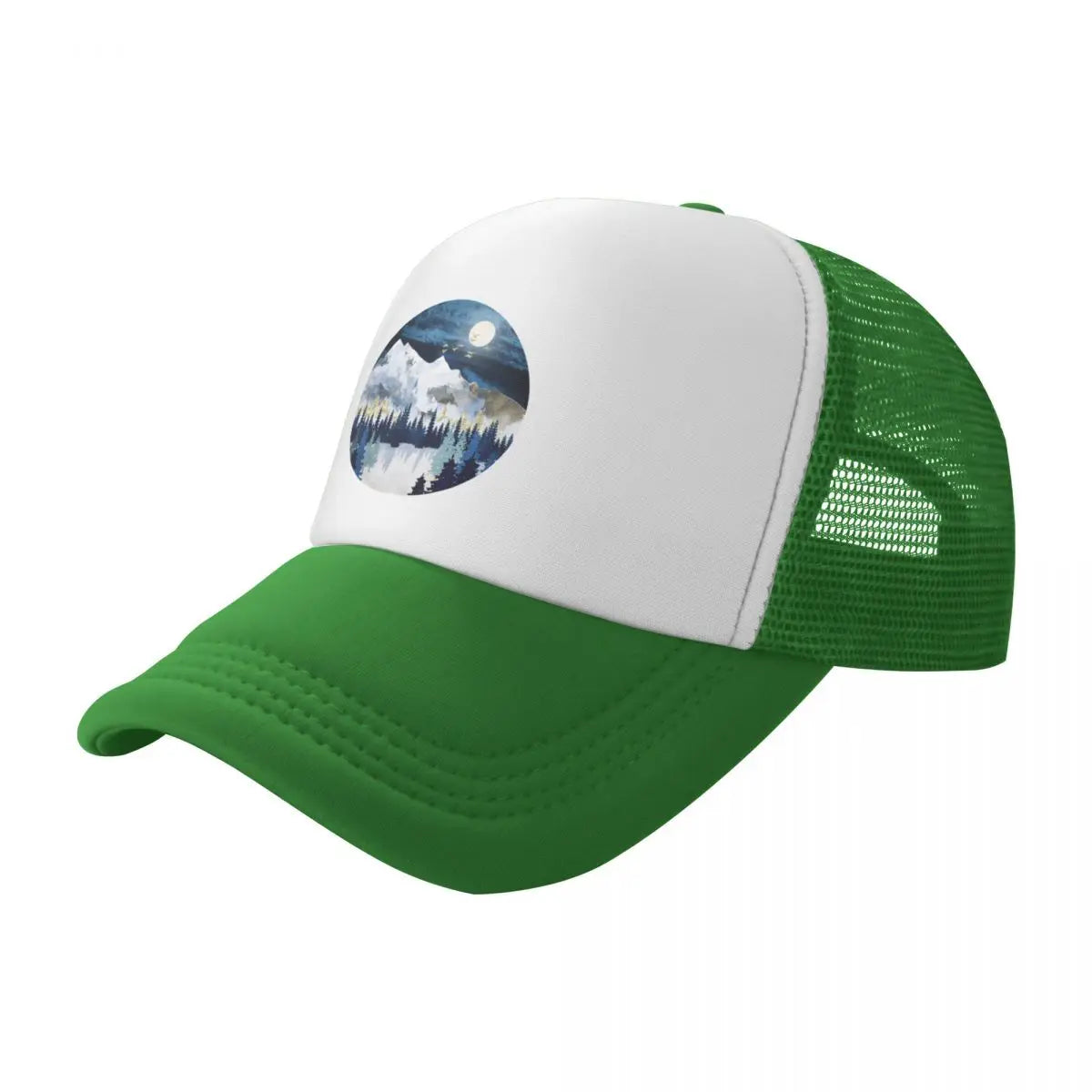 Moonlit Snow Baseball Cap