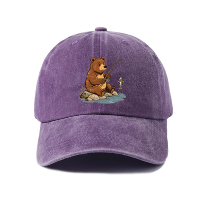 Woodland Bear Washed Baseball Cap