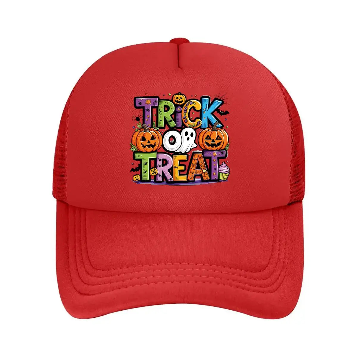 Trick Or Treat Halloween Graphic 2026 Mesh Baseball Cap