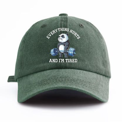 PANDA Print Washed Baseball Cap For Adults