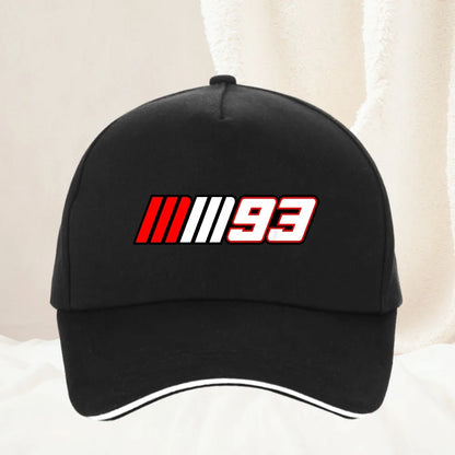 Summer Motorcycle Race Car No.93 Printed Baseball Cap