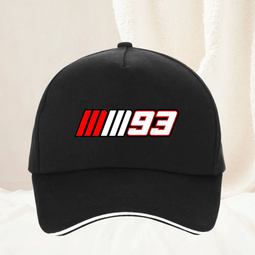 Summer Motorcycle Race Car No.93 Printed Baseball Cap