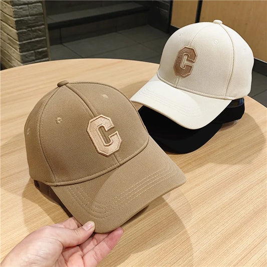 Baseball Cap New Ins Letter C Hat Women'S Spring Summer
