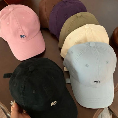 Retro Embroidered Embroidery Baseball Cap Animals Peaked Cap Canvas Baseball Hat