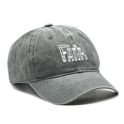 Baseball Cap Black White FAITH