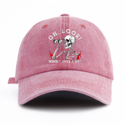 LOOK Print Washed Baseball Cap for Adults
