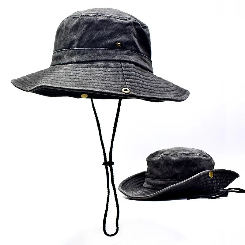 New Washed Cotton Bucket Hats Spring Summer Men Women Panama Hat Fishing Hunting