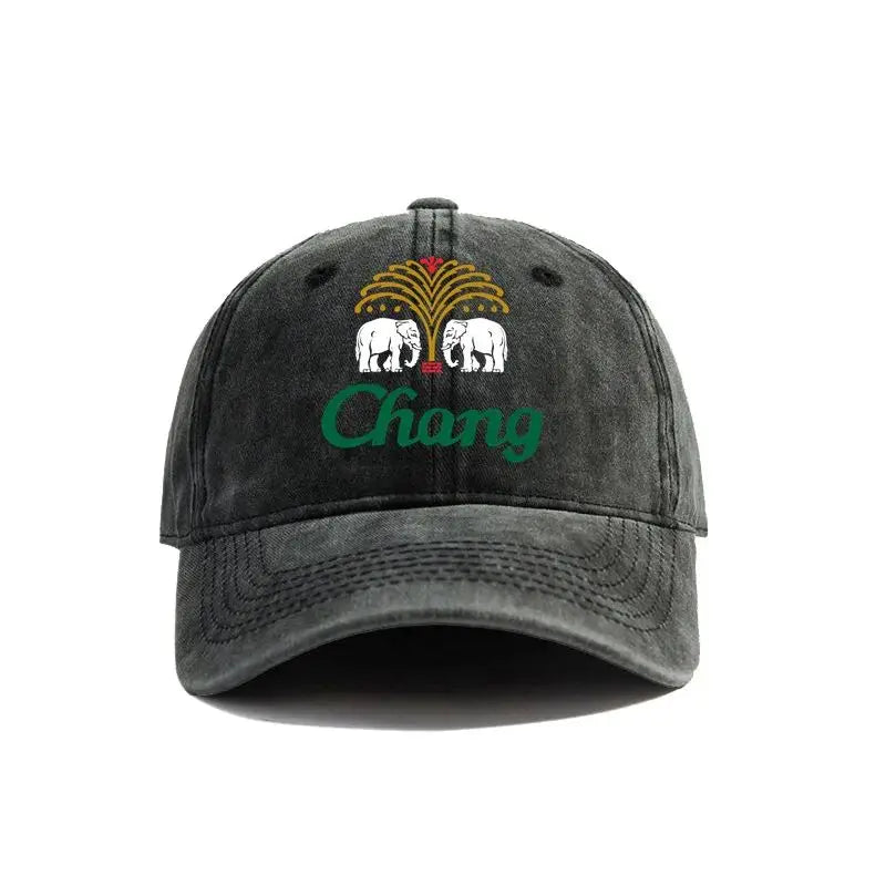 Chang Beer Baseball Cap Distressed Hats Chang Beer Thai Drink Hat Fashion