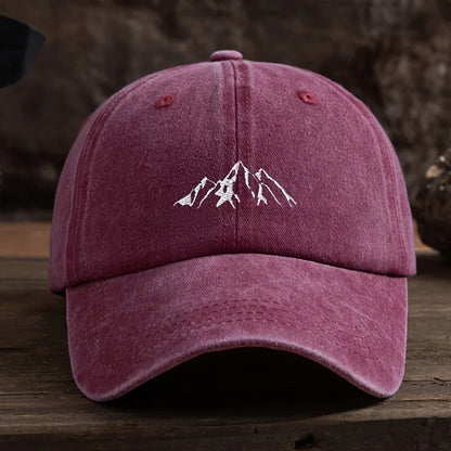 Men's Baseball Cap Mountain Peak Pattern Print Vintage