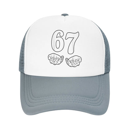 Six Seven 6 7 Funny 67 Gen Alpha Slang 6-7 Meme Baseball Cap