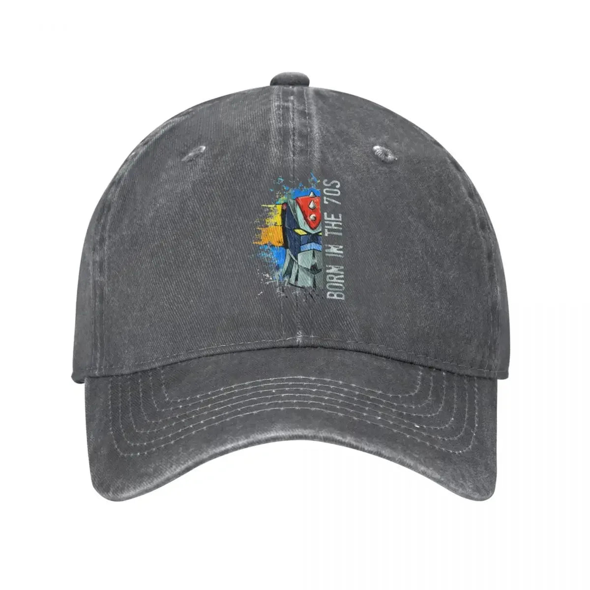 Hip Hop Wash UFO Robot Grandizer Goldrake 70s Anime Goldorak Vegan Baseball Caps