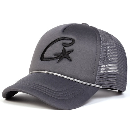 Unisex C Letter Pentagram Embroidery Baseball Caps
