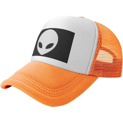 Alien Head Graphic Trucker Hat Unisex Mesh Baseball Cap