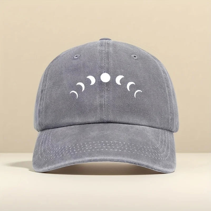 Moon Phase Design Classic Retro Trucker Hats Unisex Adjustable Baseball Cap