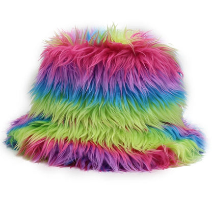 Autumn Winter Warm Hat Men Women Thick Plush Bucket Hat