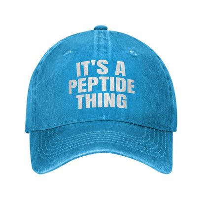 It's a Peptide Thing Funny Biohacking Longevity Casual Baseball Cap