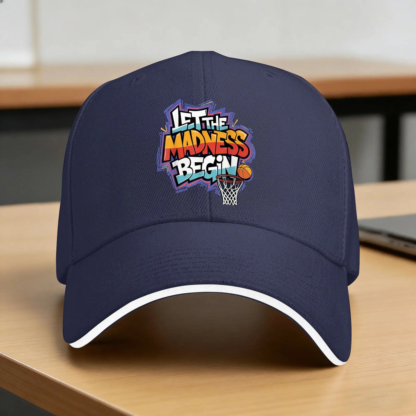 Mad March Begin Basketball Graffiti Squad Tournament Baseball Cap