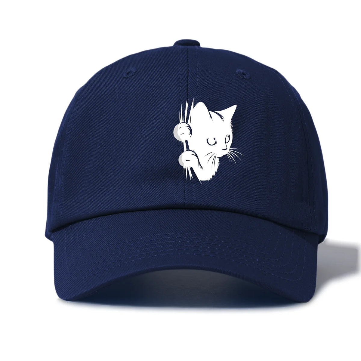 Peeking Black Cat Baseball Cap