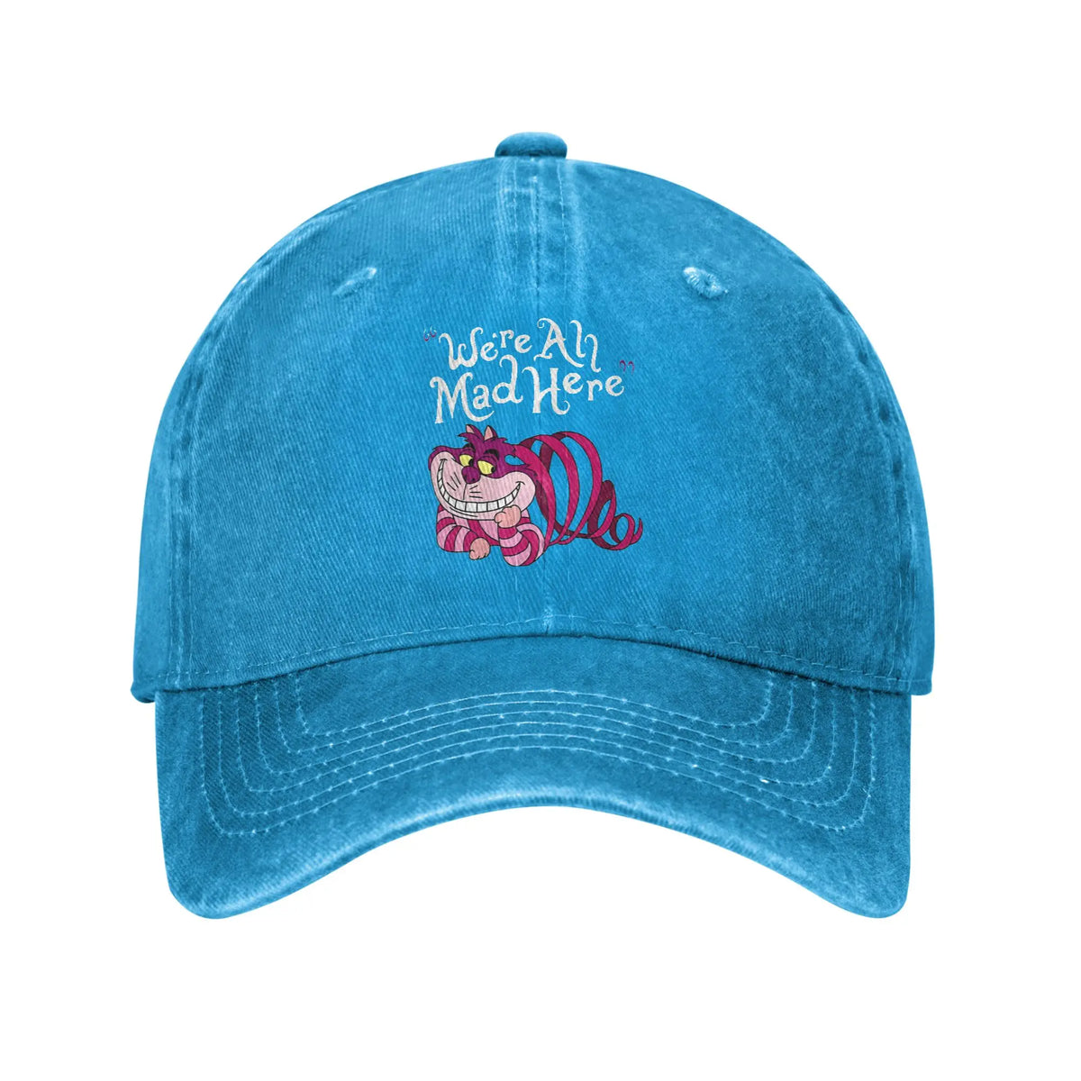Virtuoso Delicate Eye Magic Nice Cheshire Cat We are All Mad Here Cat Sun Baseball Cap
