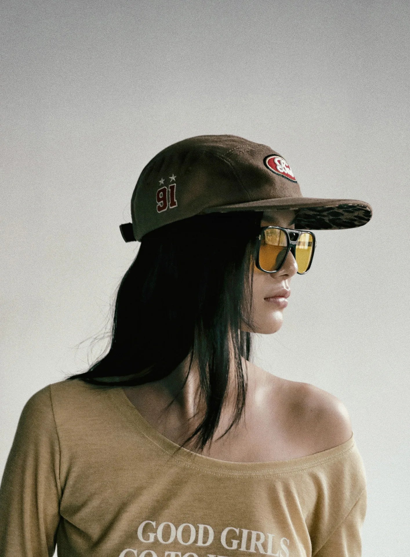 Face Highlighting Small Letter Embroidered Soft Top Duck Tongue Hat Travel Sports Baseball Hat