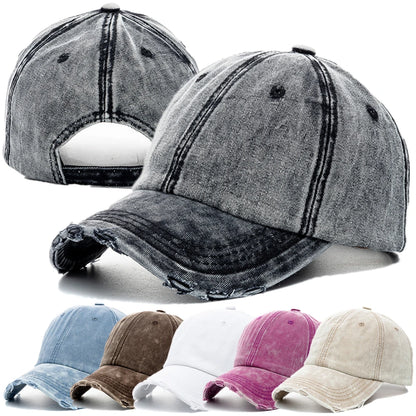 New Unisex Washed Cotton Cap High Quality Denim