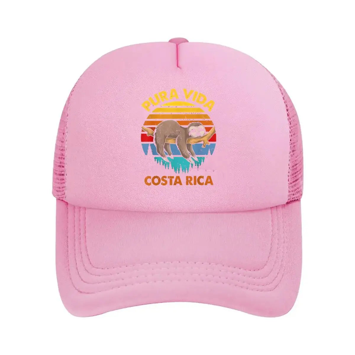 “Sloth Costa Rica Travel, Fun Design” Mesh Baseball Cap