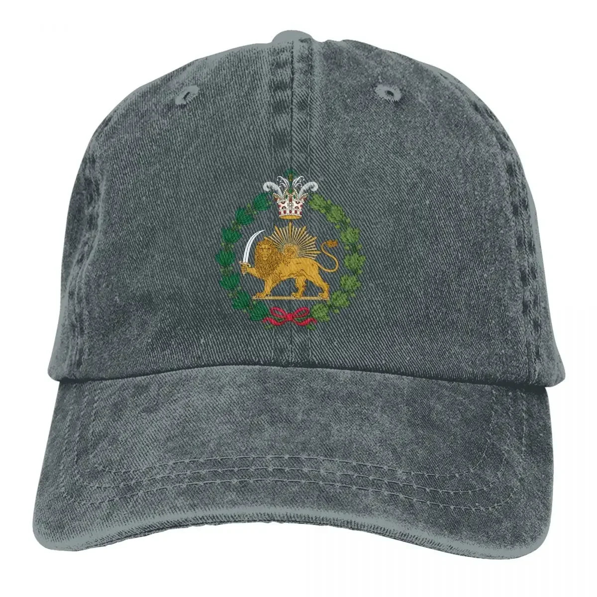 National Flag Hat Peaked Men Women's Cowboy Cap Shir O Khorshid Lion Iran Lion Sun Symbol Baseball Caps
