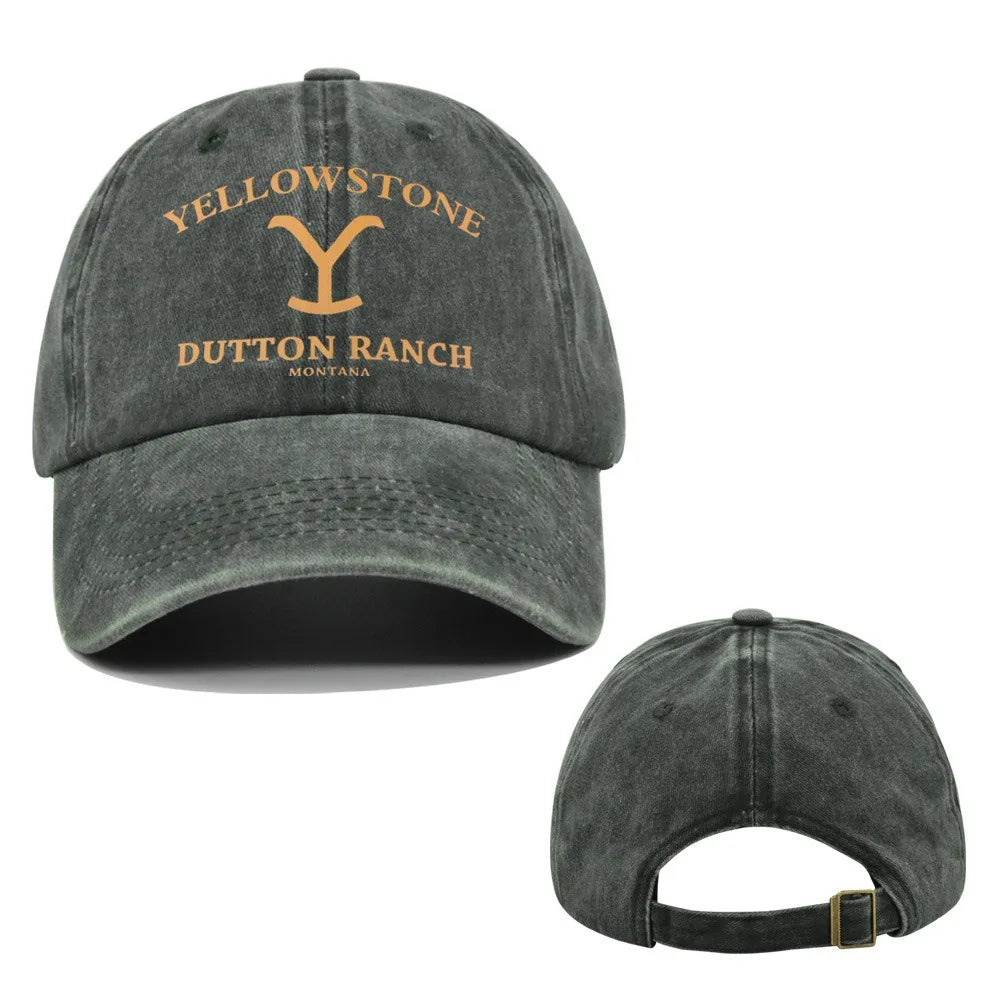 Trendy Yellowstone Dutton Ranch Baseball Cap Washed UV Protection Snapback Hat