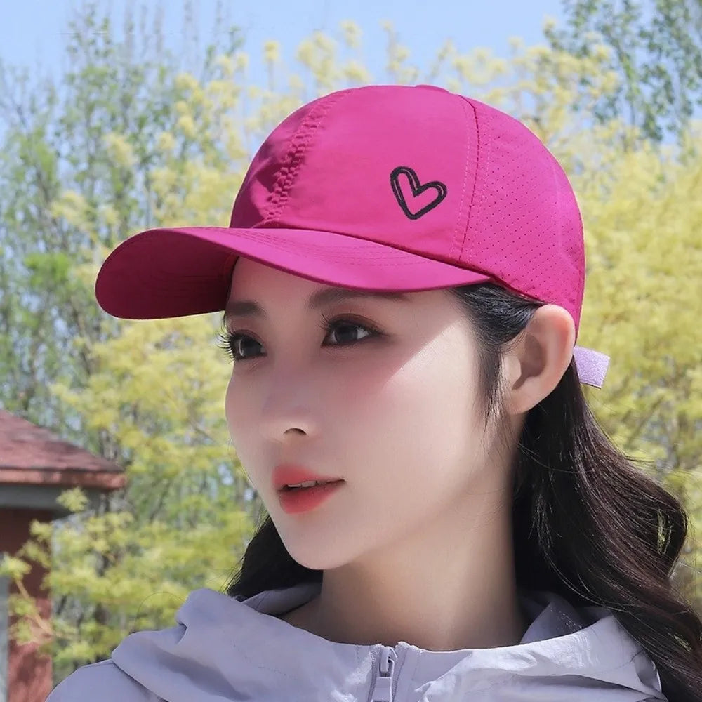 Fashion Love Heart Ponytail Baseball Cap