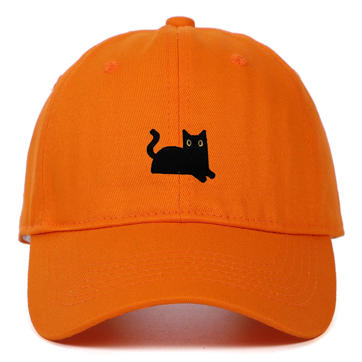 New Cute Cat Embroidery Soft Top Baseball Cap