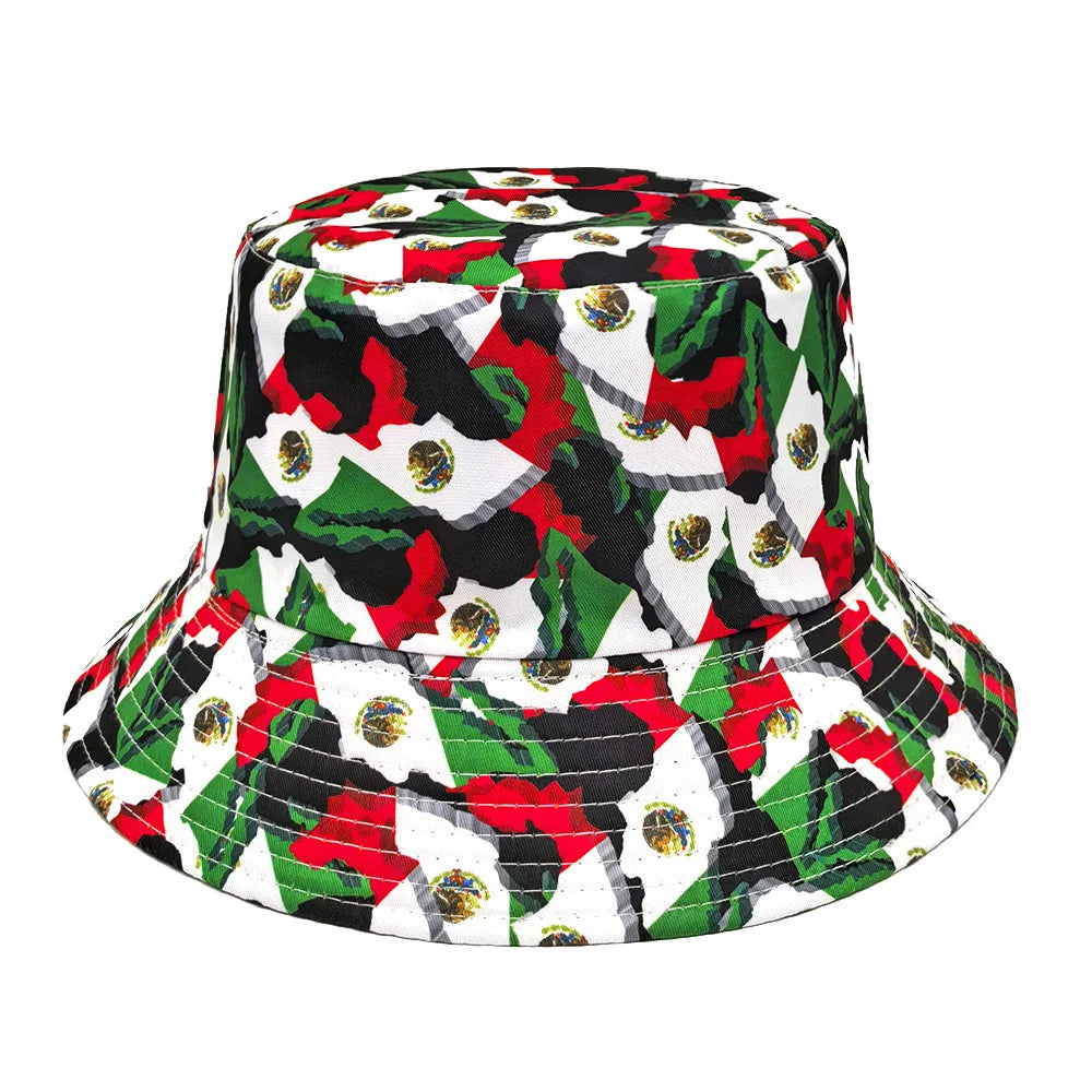 Flag Print Cheer Hat Bucket Hat